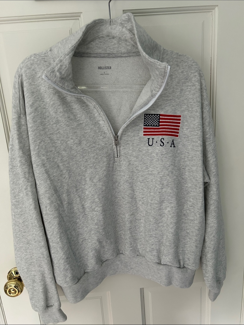 Hollister Sweatshirt Half Zip, sz L